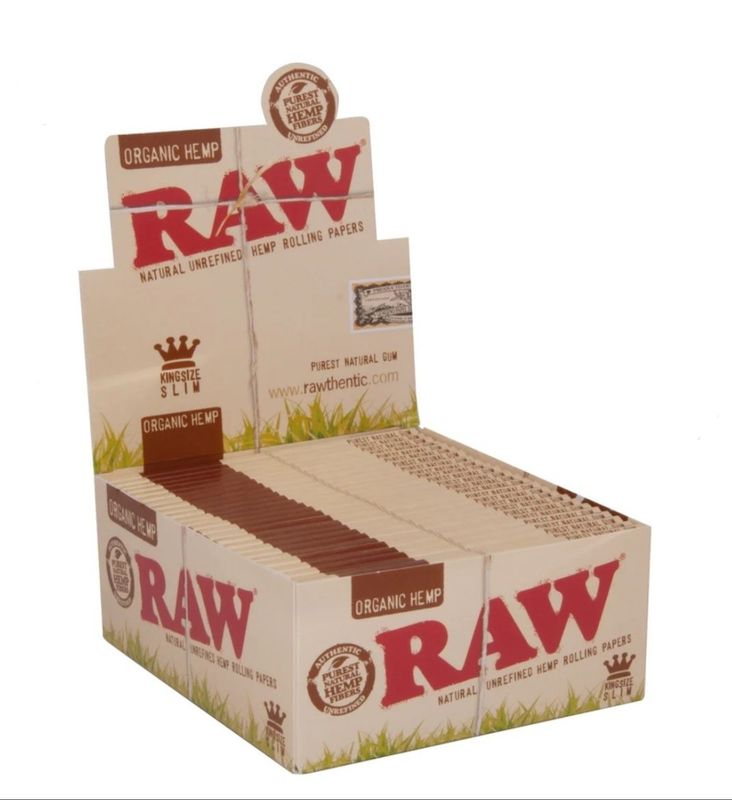 Raw Organic Hemp King Size Slim Display ( 50 sruks)
