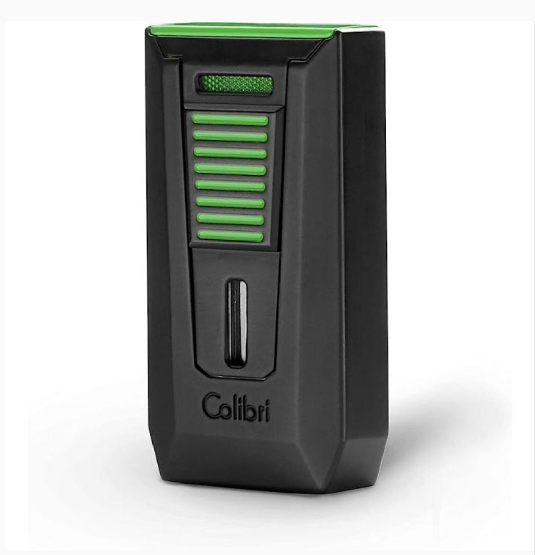 Colibri aansteker Double Flame Slide Black/Green