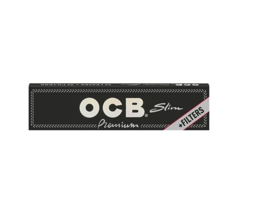 OCB premium slim paper + filter tips boekje 32 vloeitjes + 32 tips