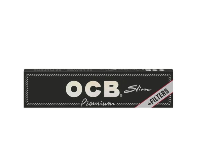 OCB premium slim paper + filter tips boekje 32 vloeitjes + 32 tips