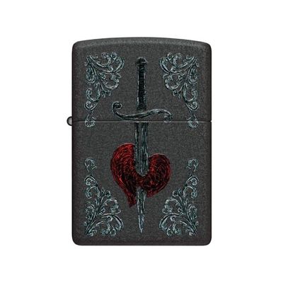 Zippo Heart Dagger Tattoo Design