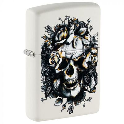 Zippo Skull and Roses Design