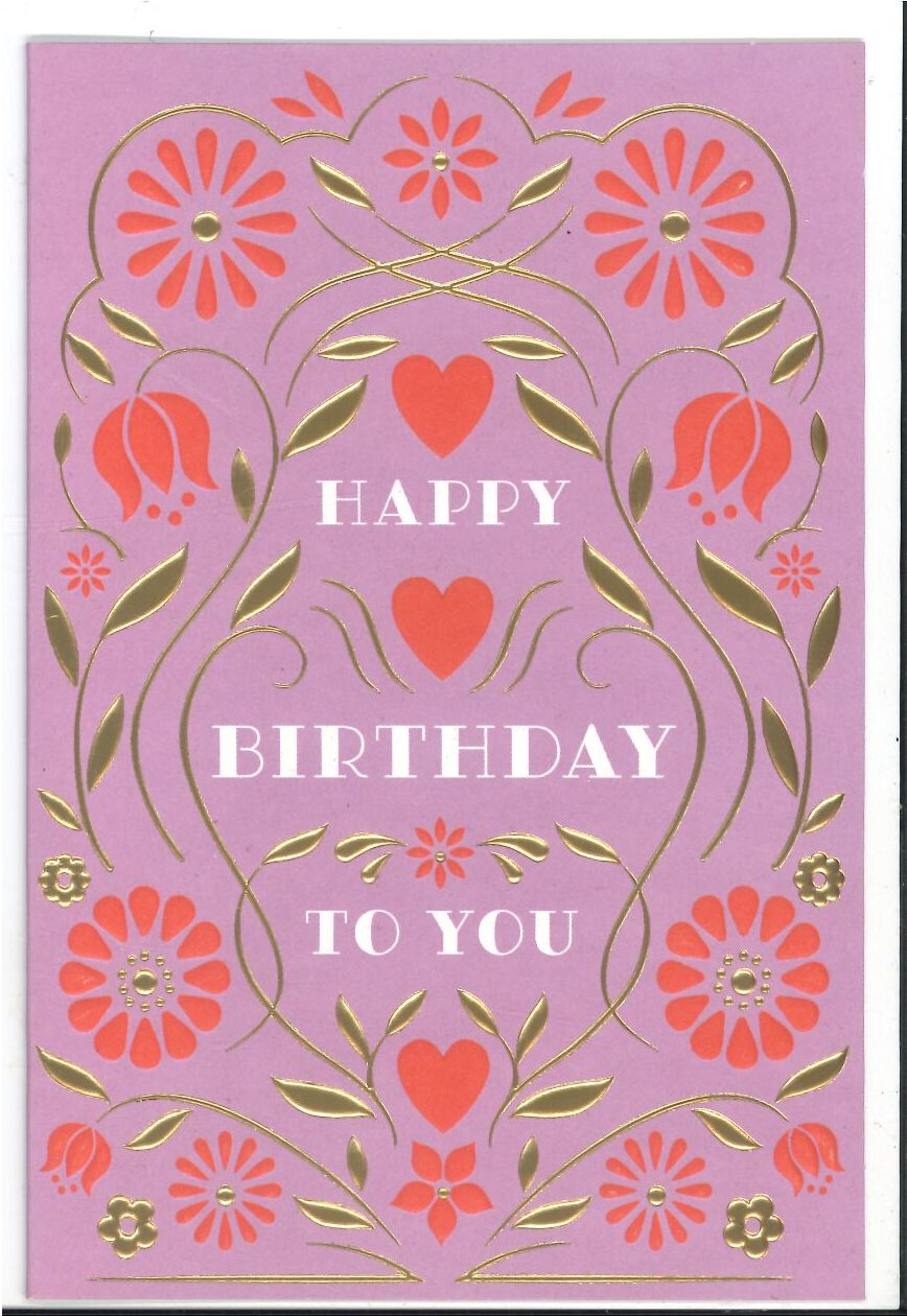 Wenskaart Happy Birthday - Bubblegum 02