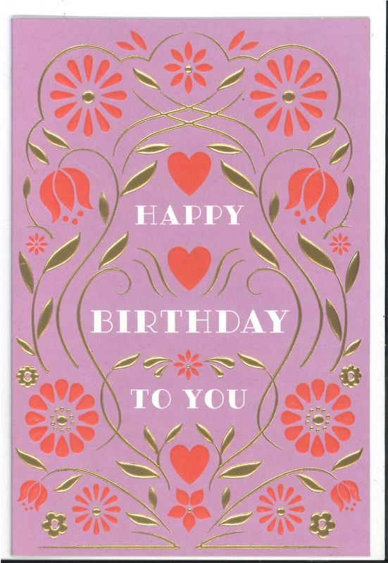 Wenskaart Happy Birthday - Bubblegum 02