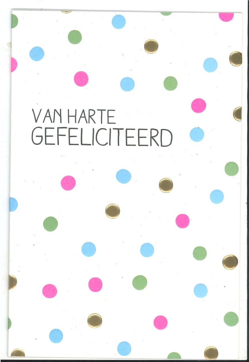 Wenskaart Gefeliciteerd - Bubblegum 35