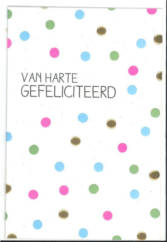 Wenskaart Gefeliciteerd - Bubblegum 35