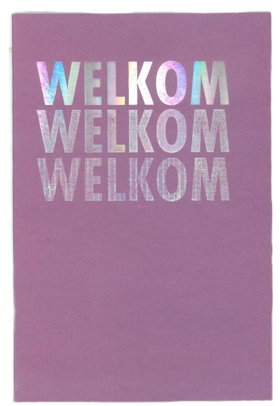 Wenskaart Welkom - Bubblegum 36