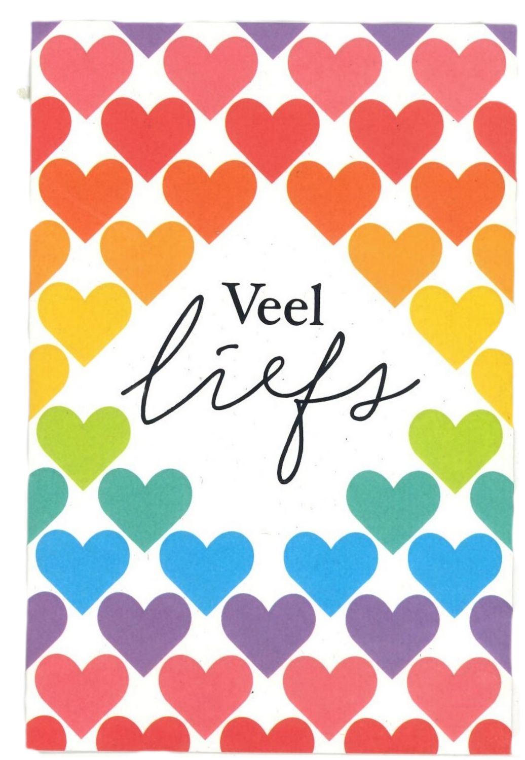 Wenskaart Veel liefs - Bubblegum 42