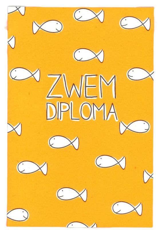 Wenskaart Zwemdiploma - Bubblegum 53
