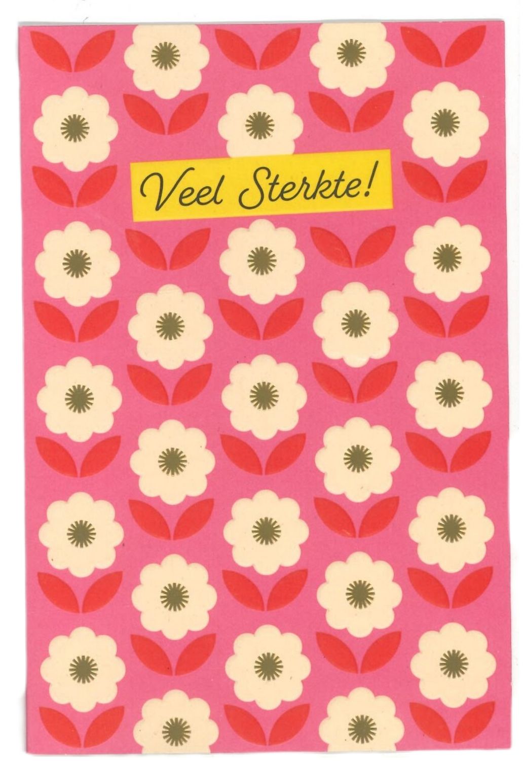 Wenskaart Veel sterkte - Bubblegum 60