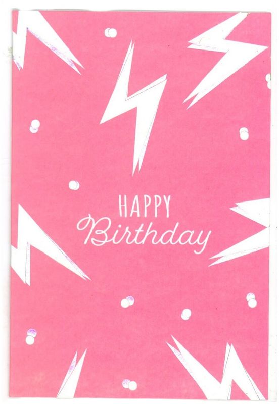 Wenskaart Happy Birthday- Bubblegum 27