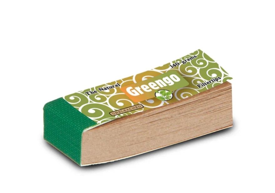 Greengo Unbleached Filter Tips Display