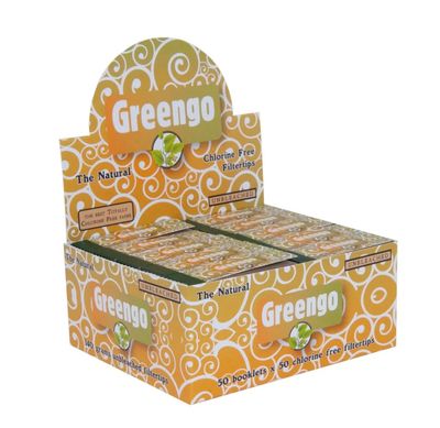 Greengo Unbleached Filter Tips Display (50 stuks)