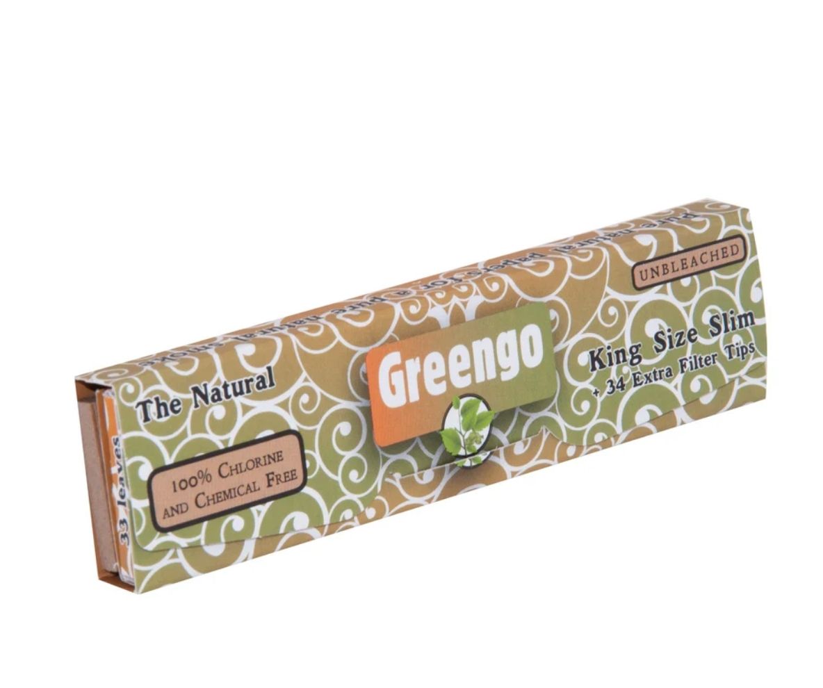 Greengo unbleached king size slim 2 in 1