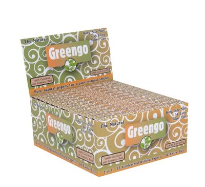Greengo unbleached king size slim 2 in 1 (24 stuks)