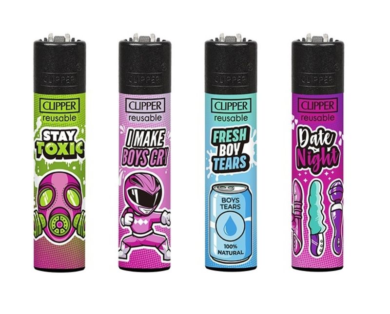 Clipper aansteker - Girly Slogan 2 - CP11 (4 stuks)