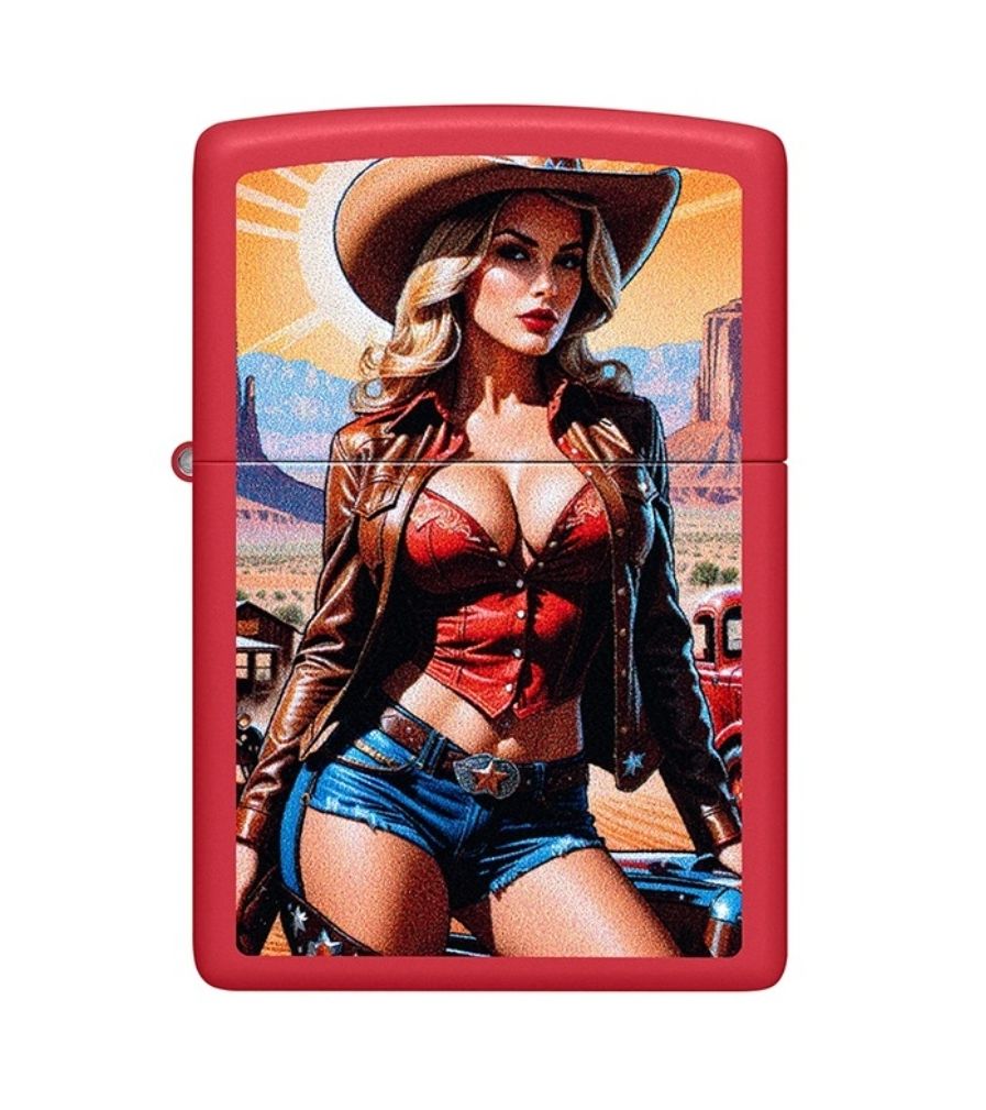 Zippo Pinup Cowgirl Design