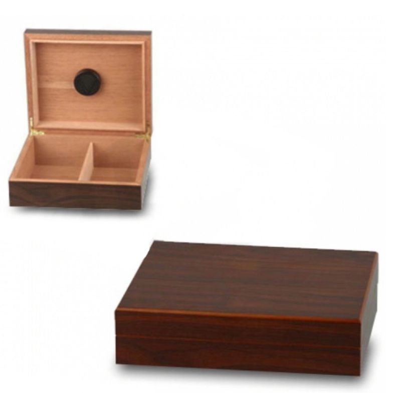 Humidor - Walnoot 222x262x70mm - Bookwill