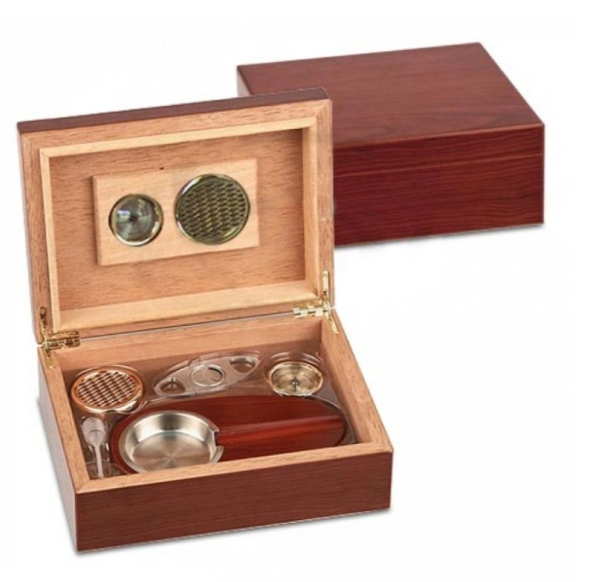 Humidor - Giftset - Mahonie - 240x180x81mm- Bookwill
