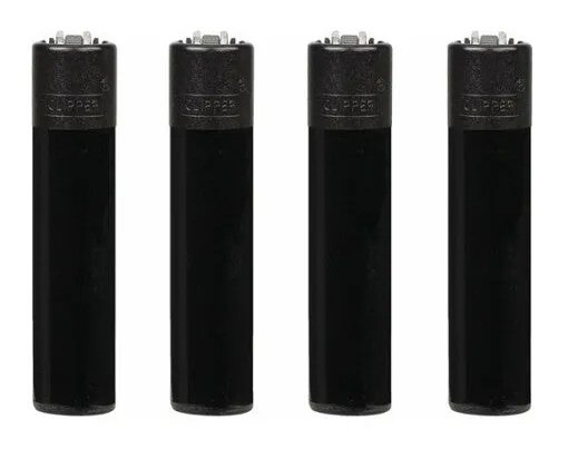Clipper aansteker - Soft Touch and Black Cap - CP11  (4 stuks)