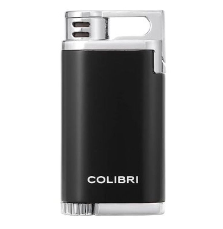 Colibri aansteker Single JetFlame Belmont Metallic Black/Chroom