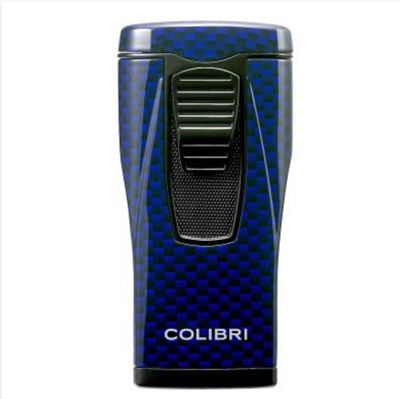 Colibri aansteker Triple Flame Monaco Carbon Fiber Blue