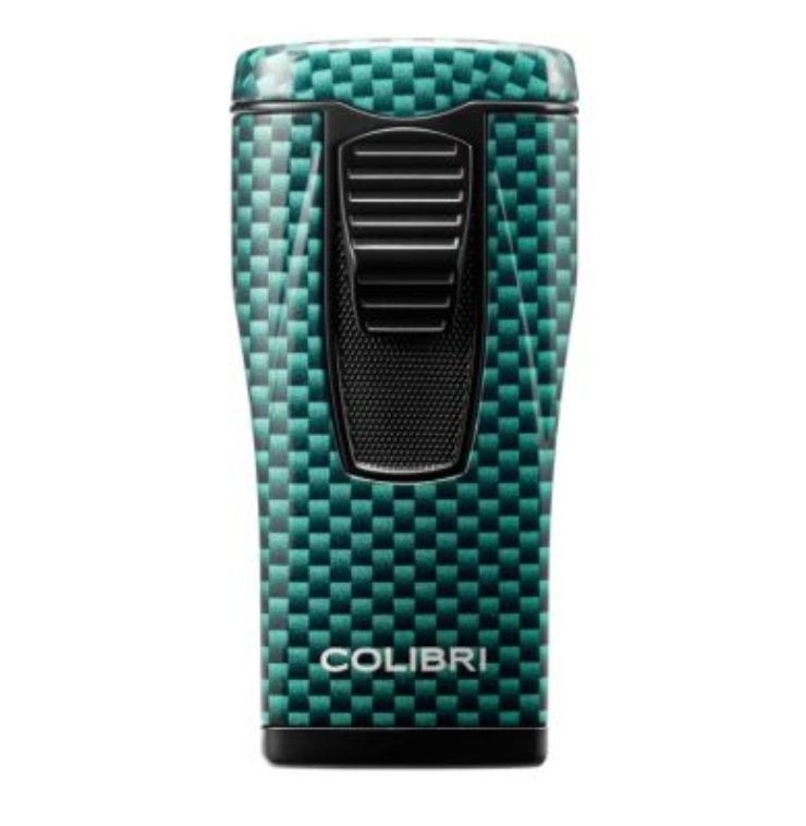Colibri aansteker Triple Flame Monaco Carbon Fiber Green