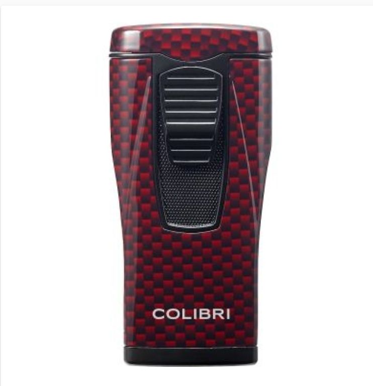 Colibri aansteker Triple Flame Monaco Carbon Fiber Red
