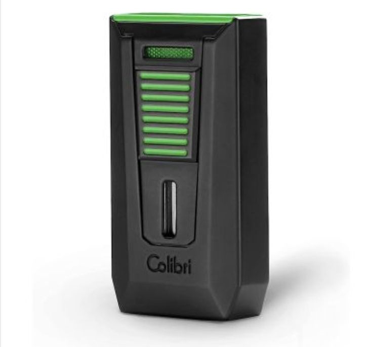 Colibri aansteker Double Flame Slide Black/Green