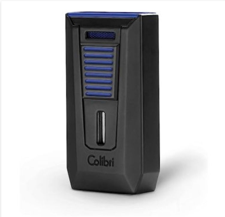 Colibri aansteker Double Flame Slide Black/Blue