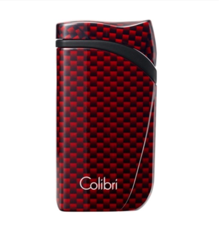 Colibri aansteker Single Flame Falcon Carbon Fiber Red
