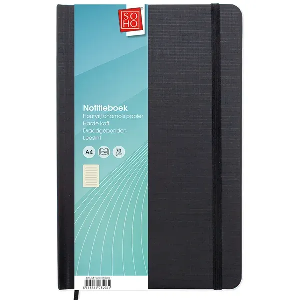 Notitieboek harde kaft lijn