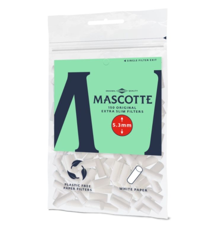Mascotte extra slim paper filters 150stuks 5.3mm los zakje