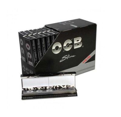 OCB premium slim paper + filter tips boekje 32 vloeitjes + 32 tips Display 32 stuks