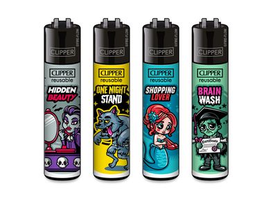 Clipper aansteker - Brain wash - CP11 (4 stuks)