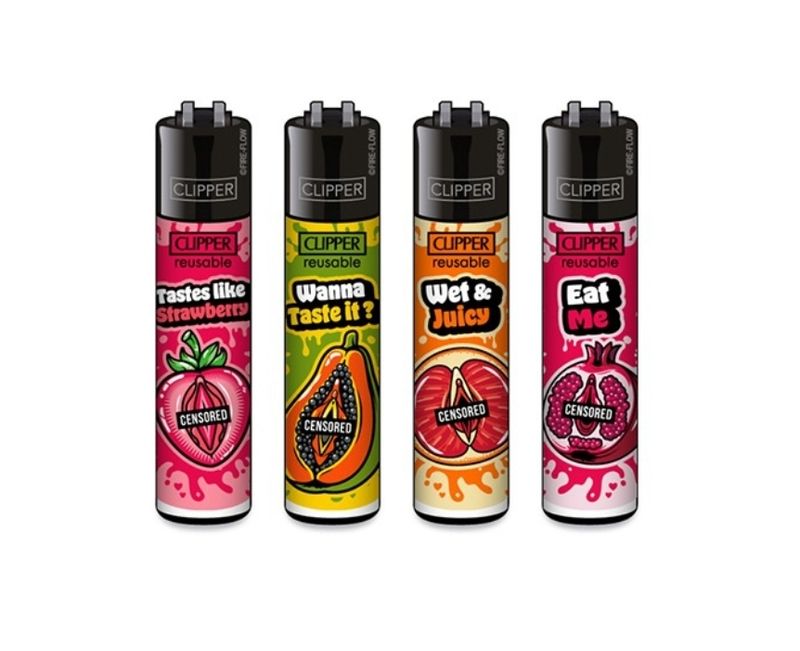 Clipper aansteker - printed  Eat your Fruits - CP11 (4 stuks)