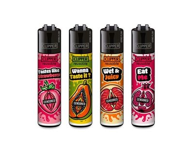 Clipper aansteker - printed  Eat your Fruits - CP11 (4 stuks)