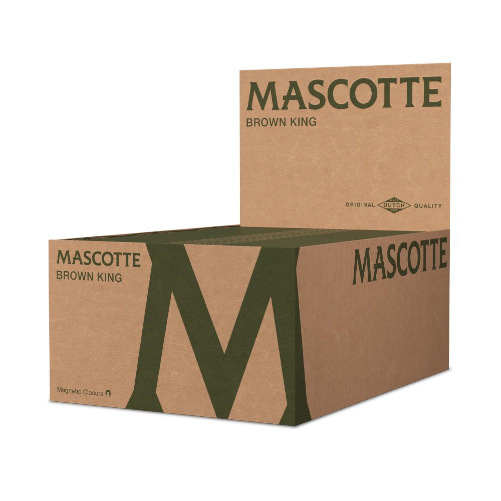 Mascotte brown king size with magnet 34 vloeitjes Display ( 50 stuks)