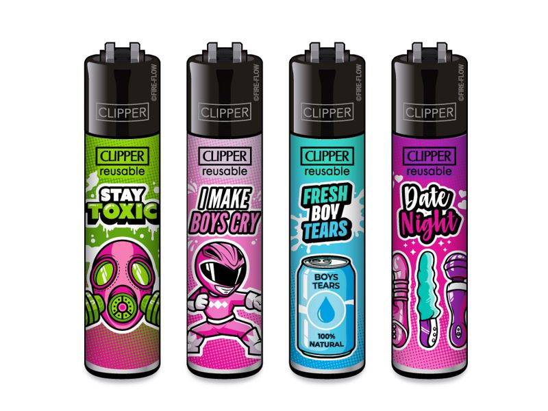 Clipper aansteker - Girly Slogan 2 - CP11 (4 stuks)