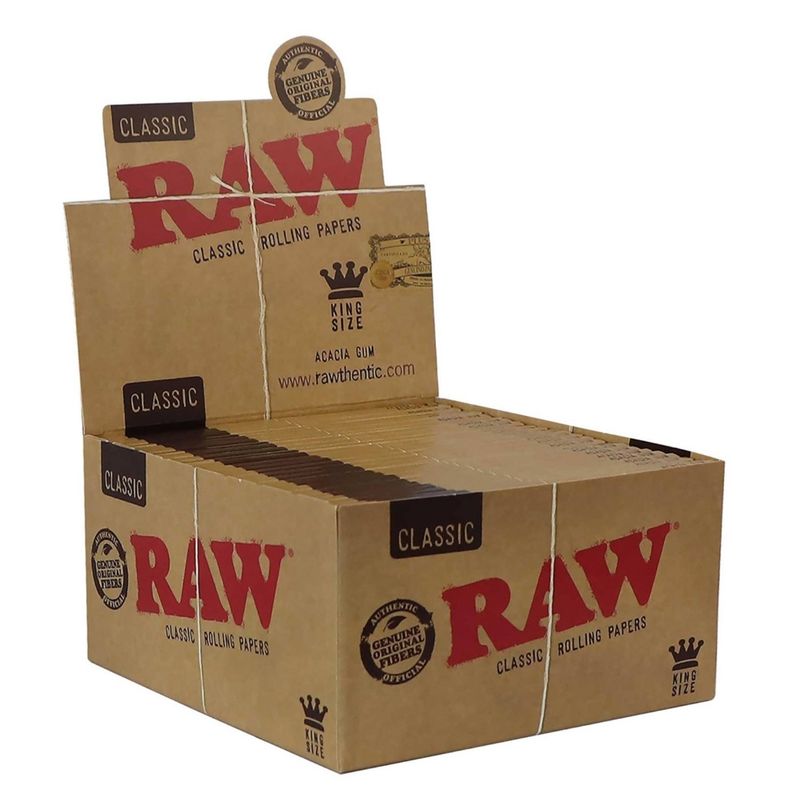RAW vloei Classic King Size Wide Display ( 50 stuks)