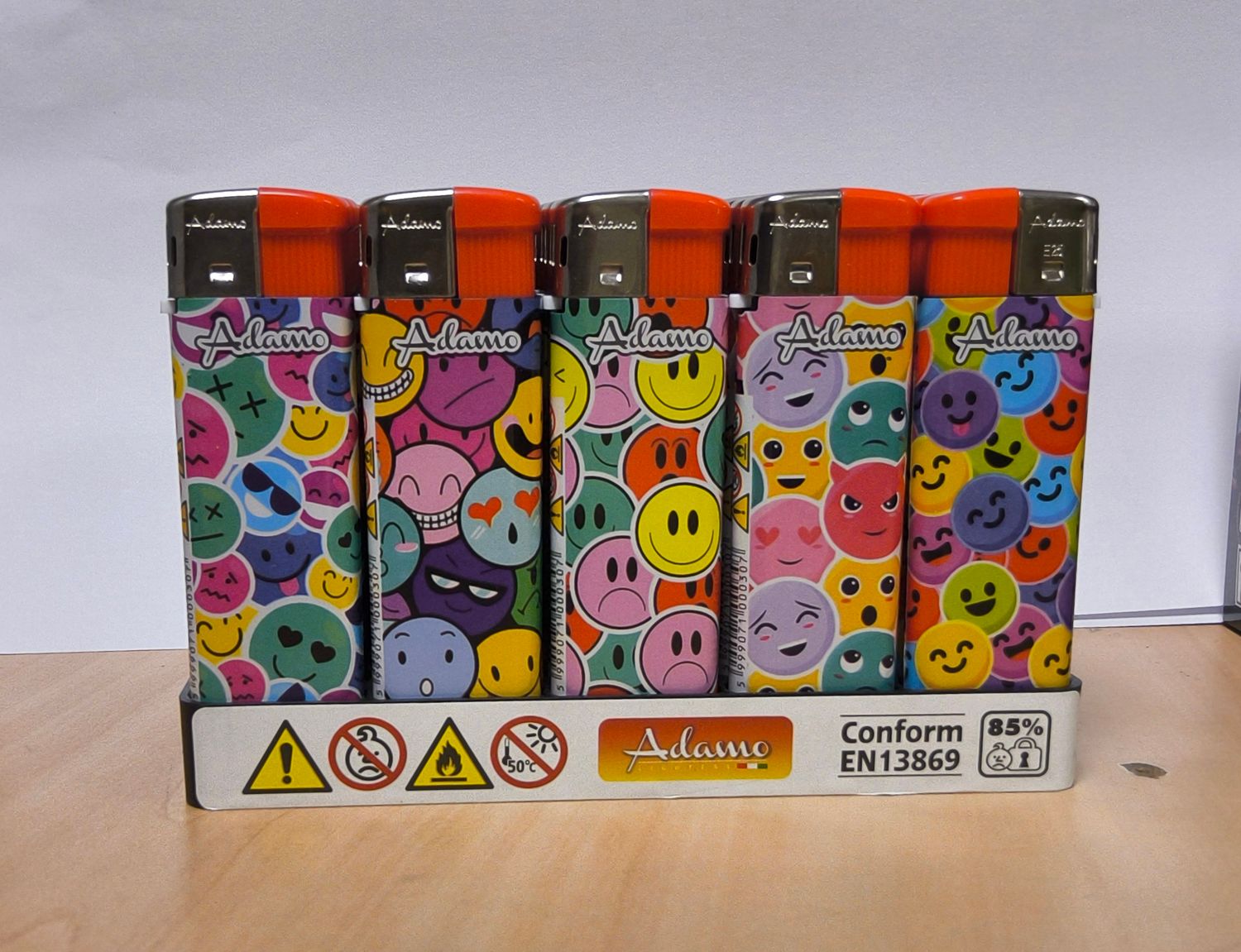 Aansteker wegwerp Smiley (5stuks)