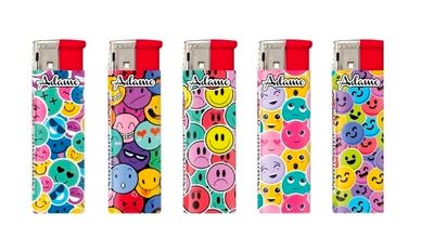 Wegwerpaansteker Smiley (5stuks)