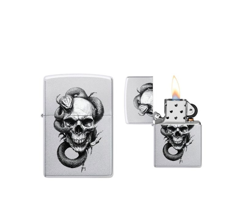 Zippo - Skull and Snake Design