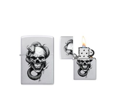 Zippo - Skull and Snake Design