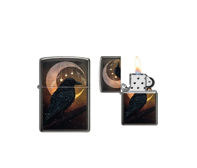 Zippo - Crow and Moon Design