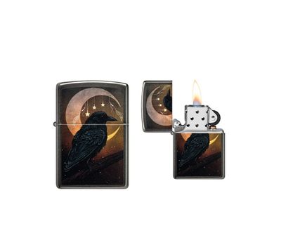 Zippo - Crow and Moon Design