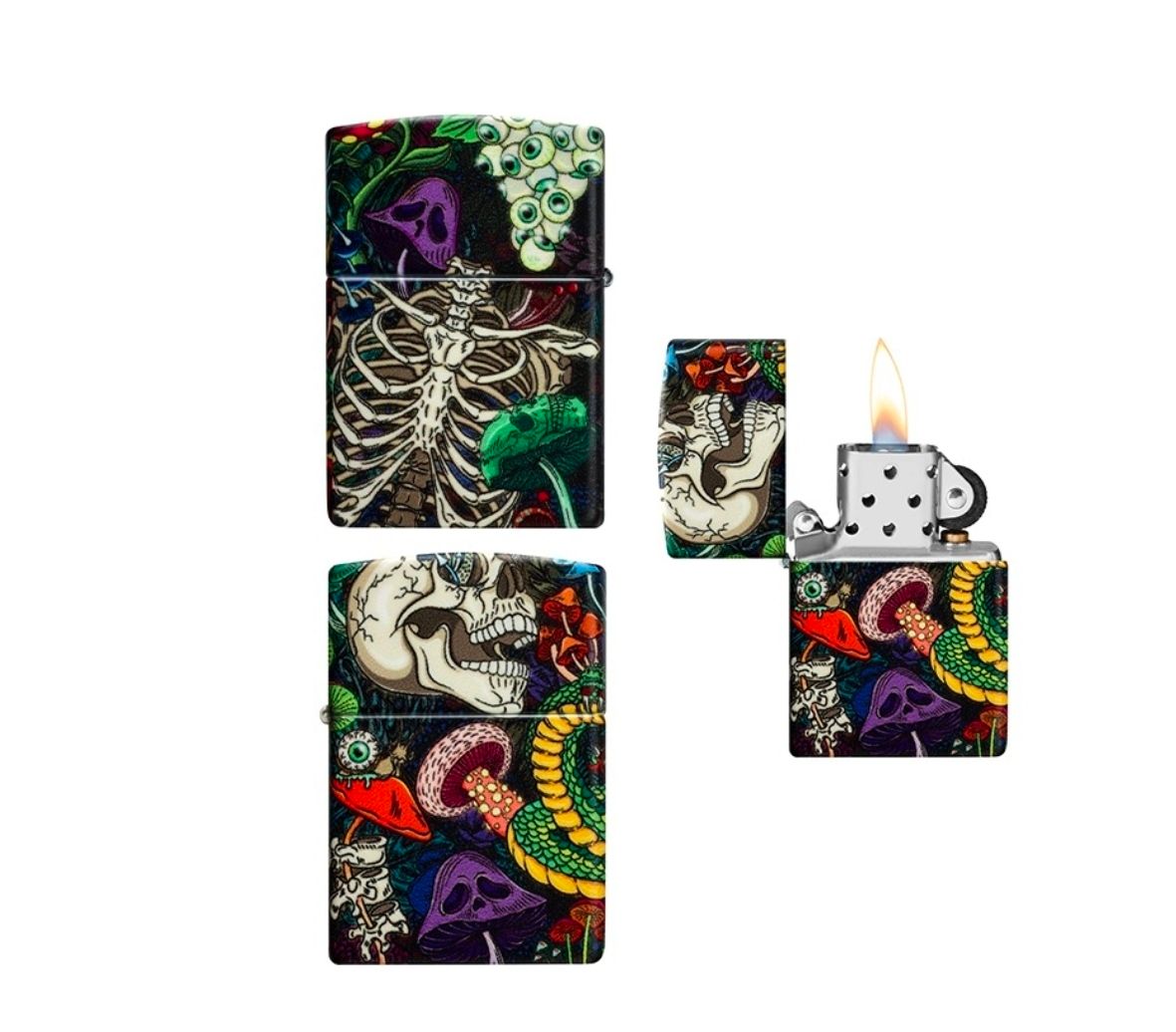 Zippo - Psychedelic Skull Design