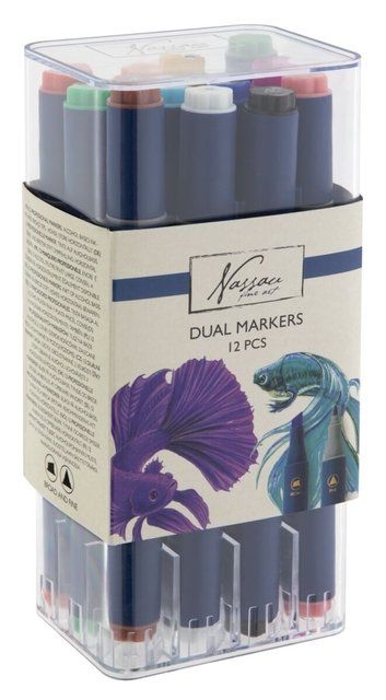 Nassau Ronde Dual Markers - 12st.