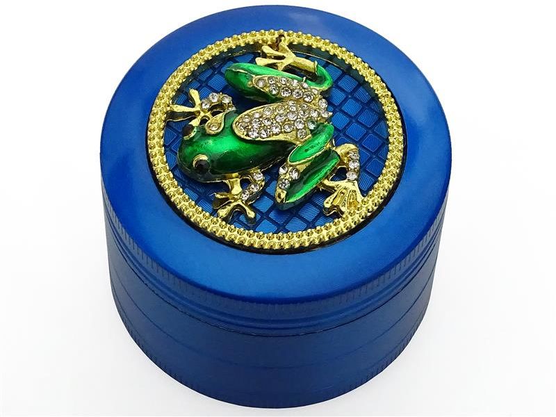 Grinder "Strass" 4-delige  37 x 51 mm Blauw