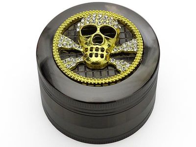 Grinder "Strass" 4-delige  37 x 51 mm Grijs